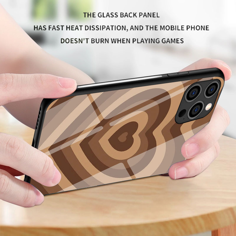 Stylish Iphone Case Glass Protective Cover For Apple Phone_voghion.com