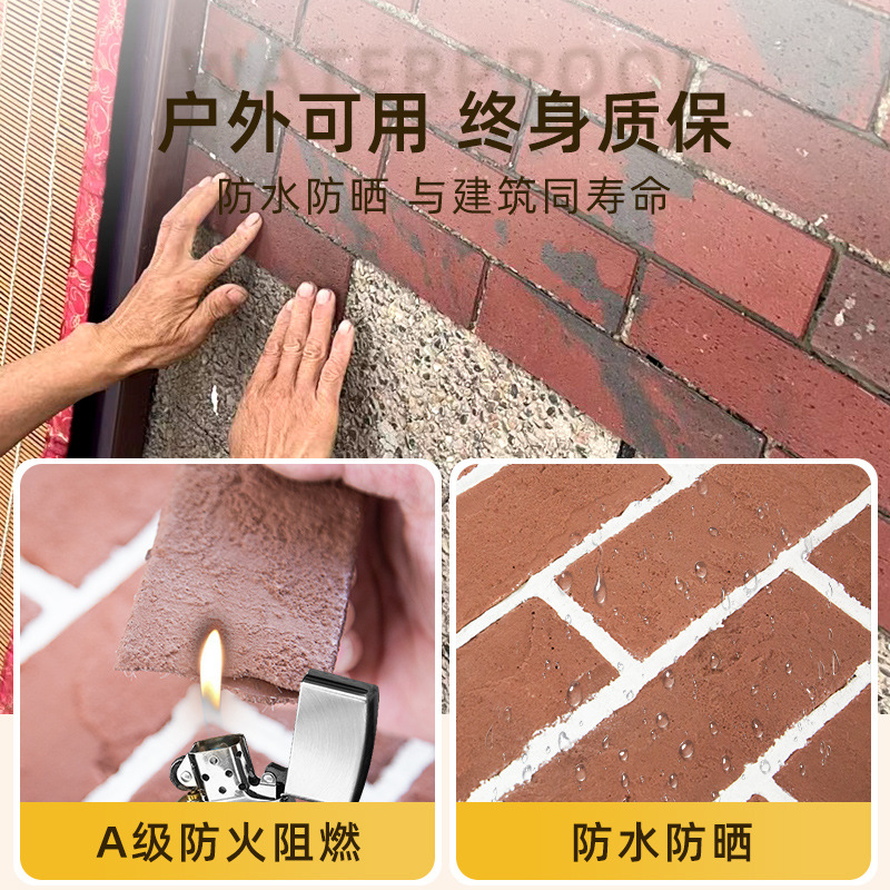 Flexible de porcelana suave ultra-delgada de piedra flexible pared al aire libre Placa de roca luz cultural piedra cueva piedra decoración dulingstone azulejo