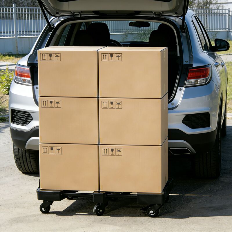 Portable Household Shopping Cart for Groceries, Movable Six-Wheel Trolley with Universal Wheels, Good for Moving Goods