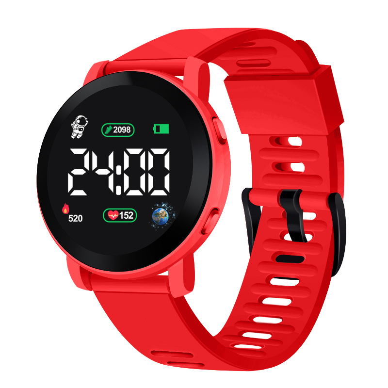 Caliente nuevo LED ronda reloj electrónico tendencia de la moda ocio al aire libre impermeable estudiante deportes reloj electrónico