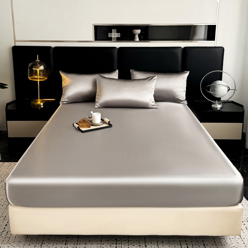 Tencel Bed Cover Single Piece Summer Ice Silk Bed Cover Mattress Protector Cover Bed Cover All-inclusive Ice Silk Pillowcase Silky Touch