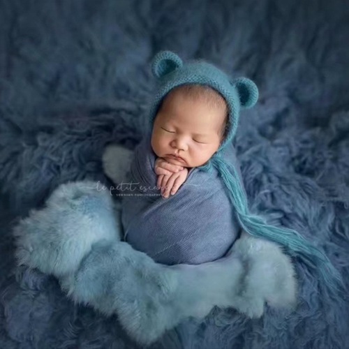 Newborn photography props for full moon baby photo studios, photography backgrounds, carpets, props, real fur photography cloth