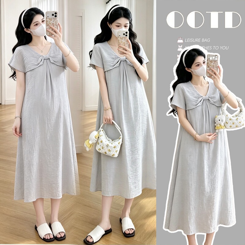 Real Shot of Maternity Wear 2026 Summer New Arrivals: Gentle and Elegant Slimming Dress That Hides the Pregnancy Belly, Tencel Slim-Fit Tie-Dye Dress Real Shot of Maternity Wear 2026 Summer New Arrivals: Gentle and Elegant Slimming Dress That Hides the Pregnancy Belly, Tencel Slim-Fit Tie-Dye Dress