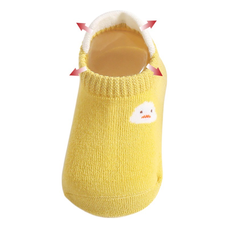Calcetines del piso del bebé del verano calcetines delgados del bebé recién nacido de la historieta linda boca floja sin hueso corto barco Calcetines para niños y niñas