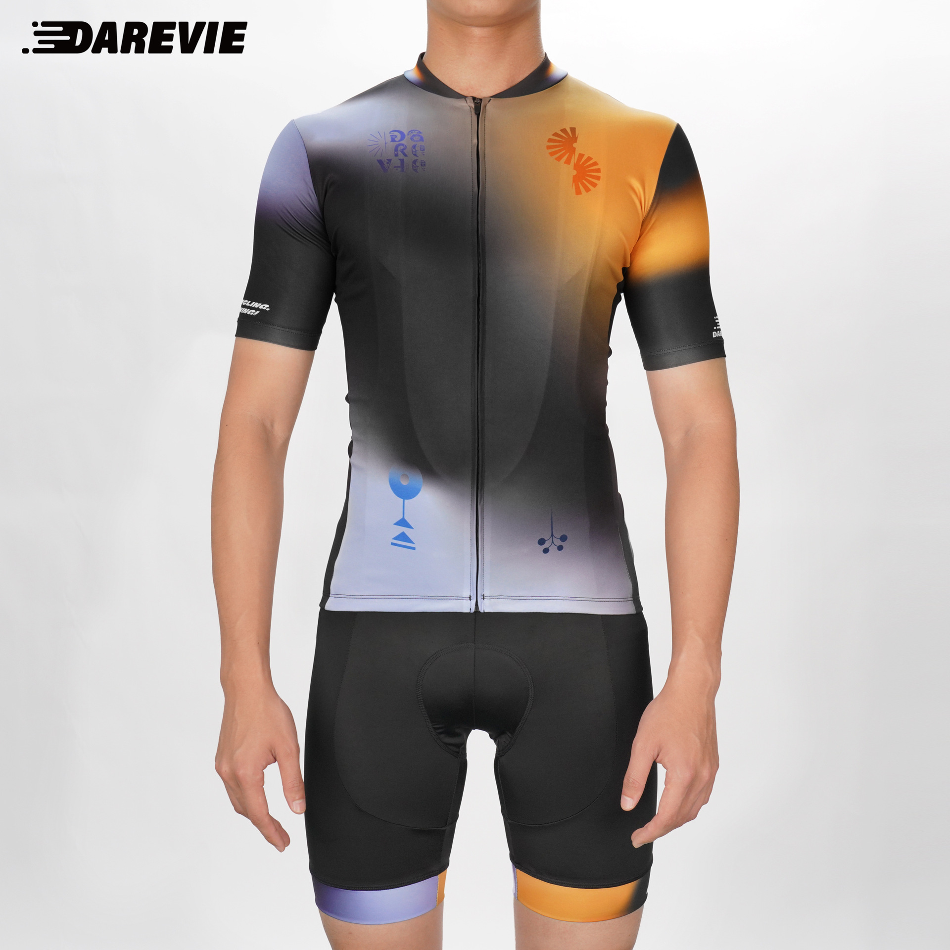 Yong darevie Men's Summer Short-sleeved suit Quick-drying Breathable Cycling Suit Road Bike