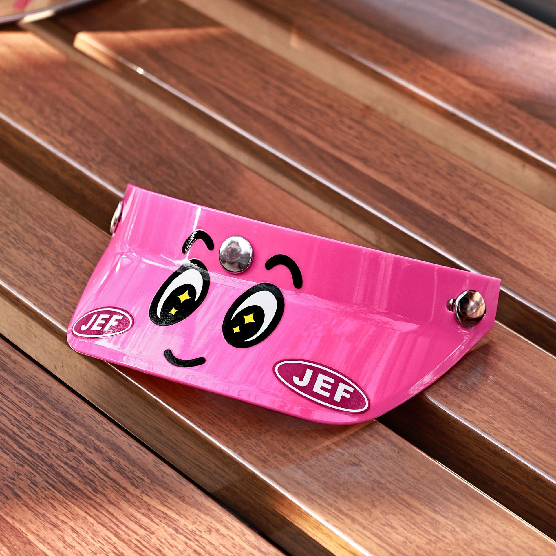 Universal Retro Motorcycle Half Helmet 3/4 Helmet Universal Visor (Auto Parts and Accessories) - pink