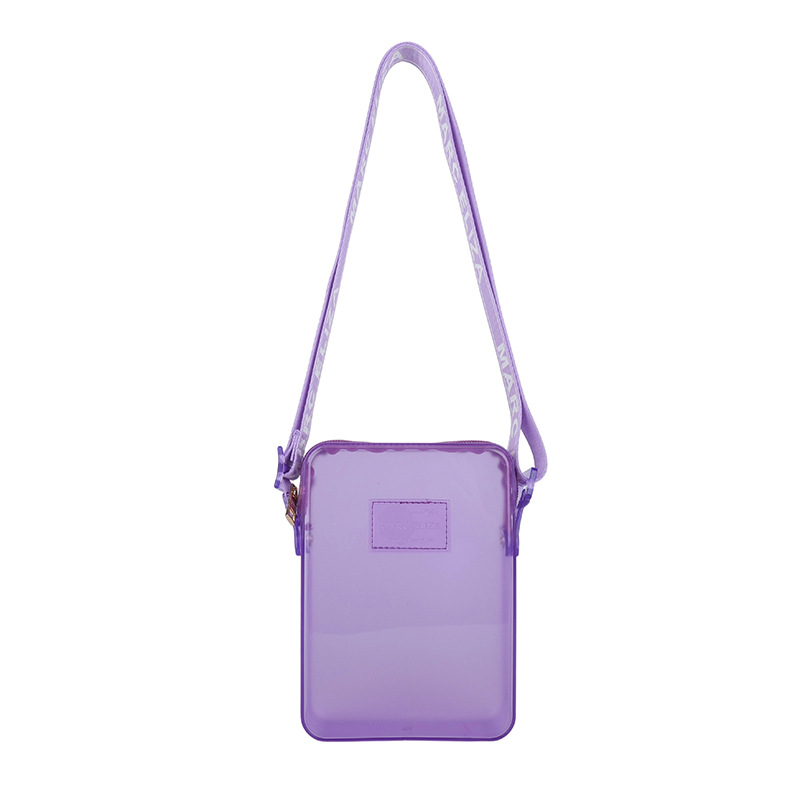 Bolso de teléfono móvil vertical de PVC transparente de alto valor para mujer 2025 nueva tendencia fuera de moda casual bolso de mensajero de un solo hombro