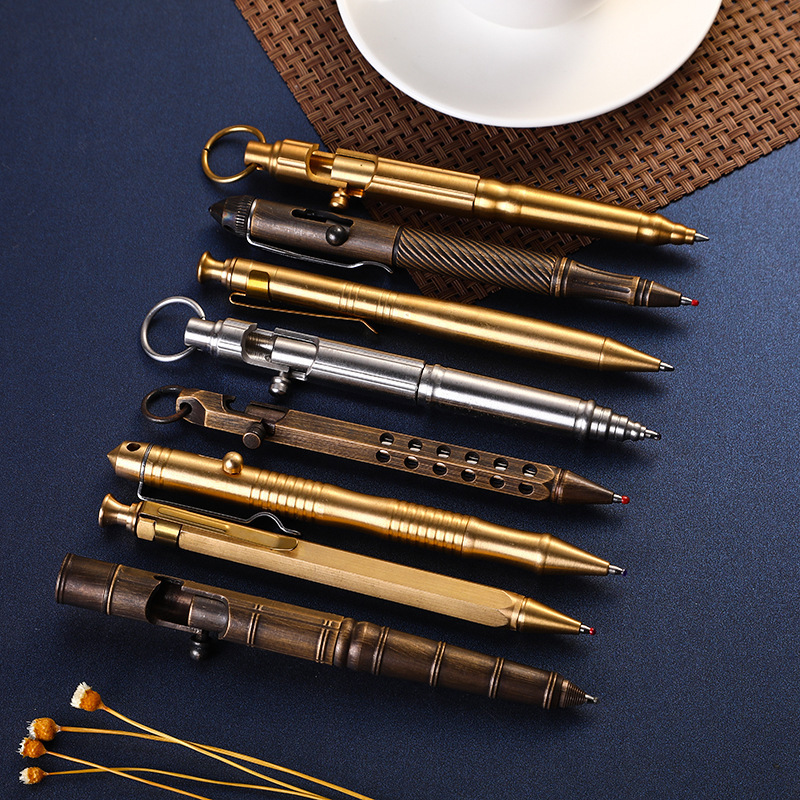 Brass tactics universal handheld rollerball pen