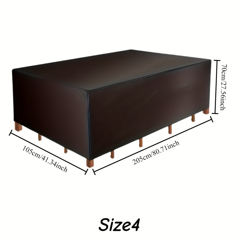 Square Table Waterproof Cover Outdoor Home Sun Protection Table Cover Combination Sofa Cover Outdoor Garden Courtyard Furniture Dustproof