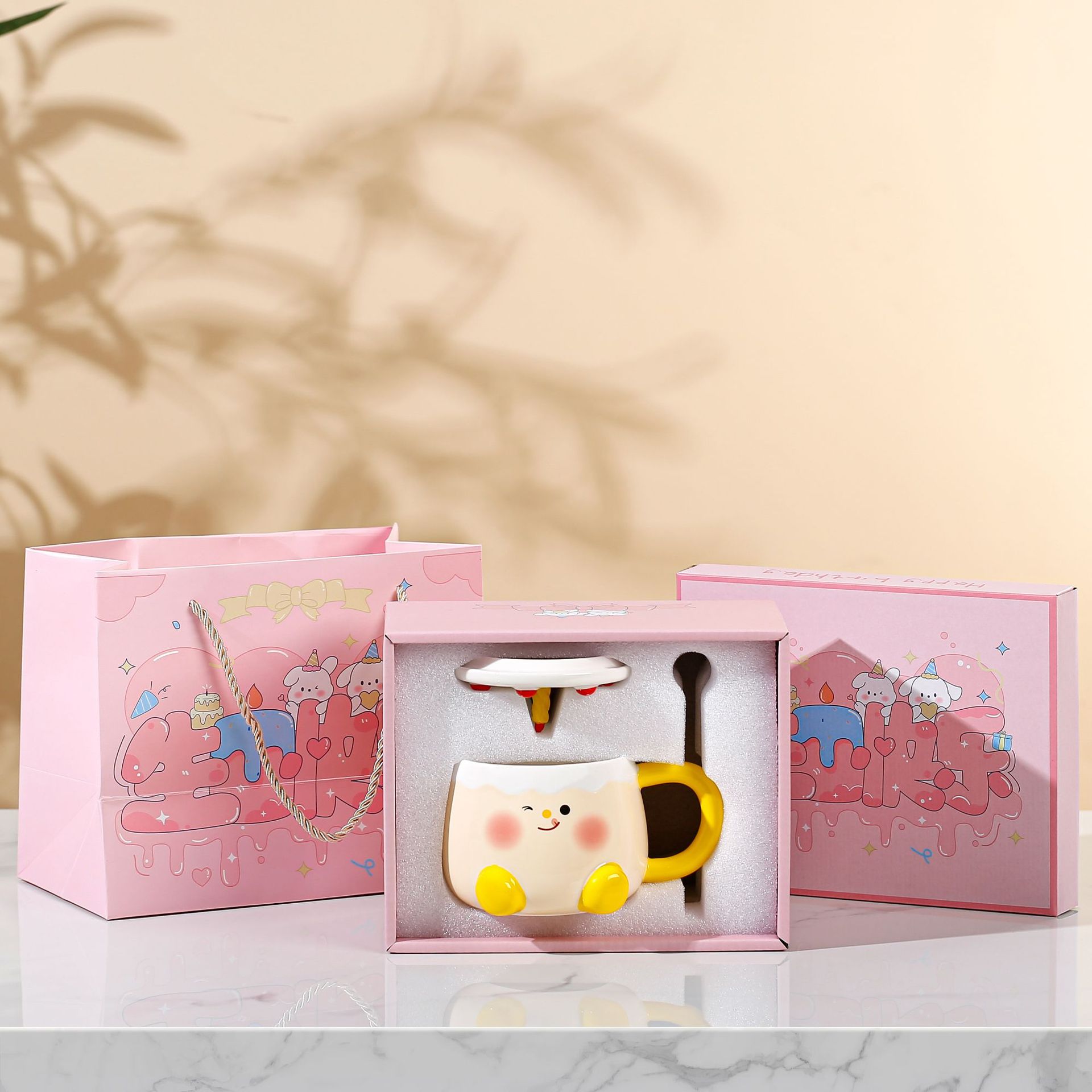 Birthday Gift Ceramic Mug Girl Handover Gift Box Set Water Cup Activity Creative Home Ceramic Mug