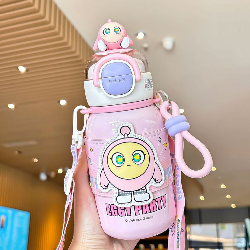 本物のエッグマンパーティーダブルドリンクカップセット魔法瓶カップ 510 ミリリットル女子学生学校ポータブルかわいい魔法瓶カップ水カップ|undefined