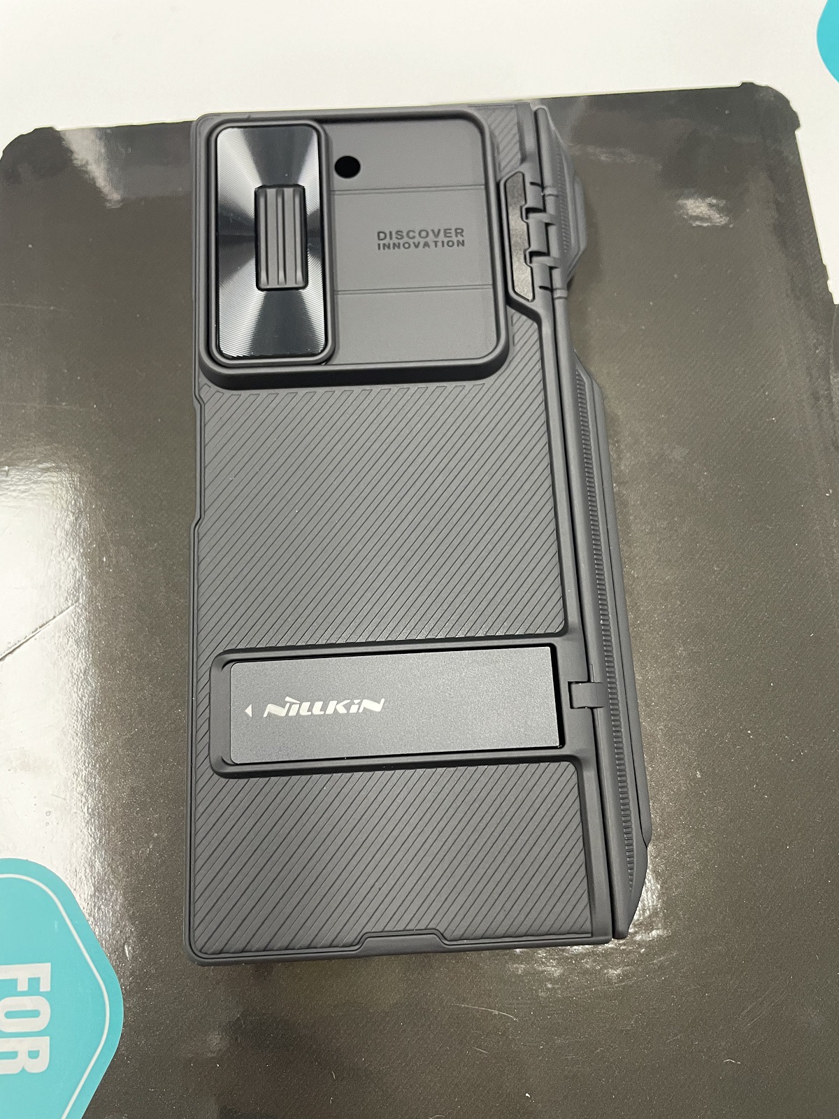 Ốp lưng Samsung Galaxy Z Fold 6 gập có chân đế vô hình, khe cắm bút, gương đen — Gương Đen Fold (Kiểu bộ bút) màu xanh lá cây, Phiên bản đặc biệt không làm, Samsung Z Fold 6 chi tiết 15