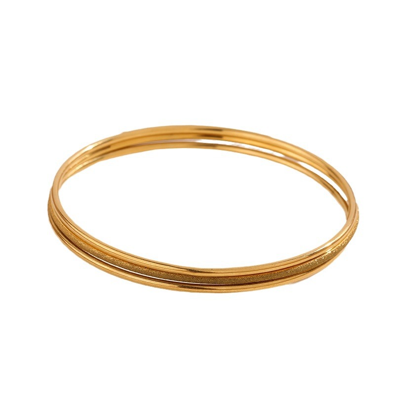 Sansheng Sanshi pulsera de moda para mujer pulsera de todo fósforo moda coreana Acero de titanio joyería de oro que no se desvanece simple luz de lujo
