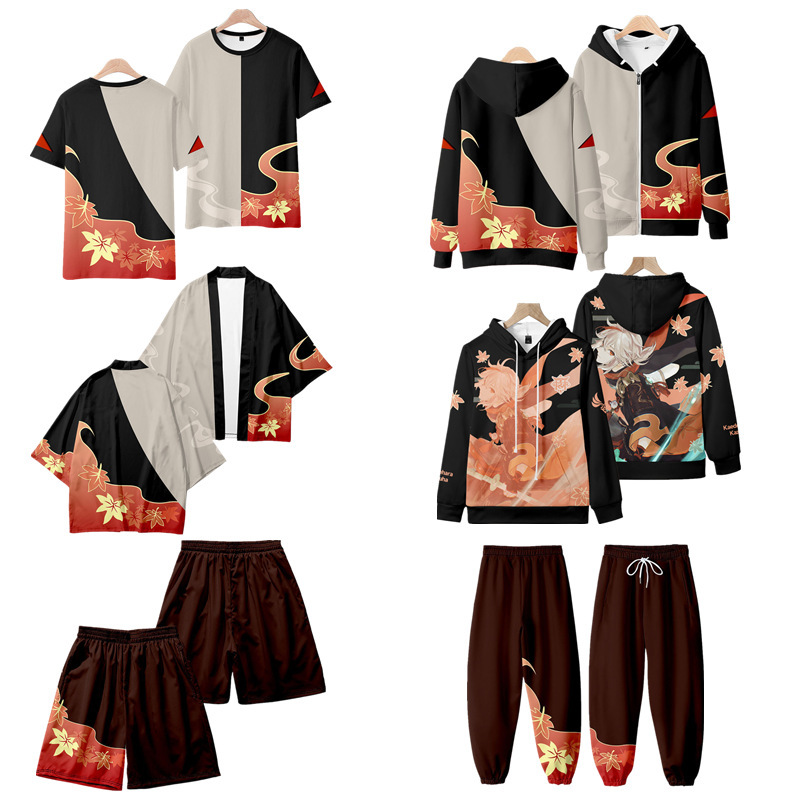 COS Original God series peripheral 3D digital printing casual long-sleeved zipper hooded sweater shorts T-shirt feather woven cloak COS Original God series peripheral 3D digital printing casual long-sleeved zipper hooded sweater shorts T-shirt feather woven cloak