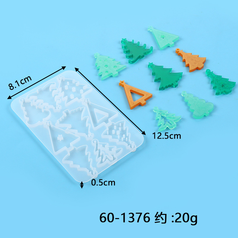 DIYクリスマスシリーズクリスマスツリーヘラジカ雪花形ペンダントイヤリングペンダントネックレスキーホルダーペンダント製作金型|undefined