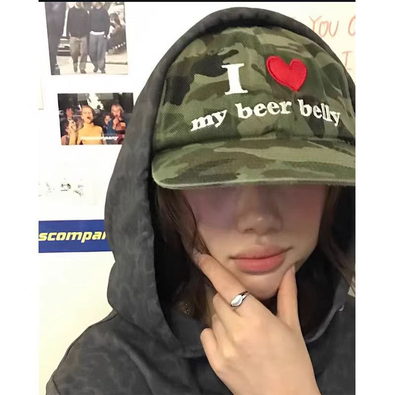美式复古新款帽子豹纹迷彩软顶棒球帽子男女春夏季显瘦鸭舌帽时尚|undefined