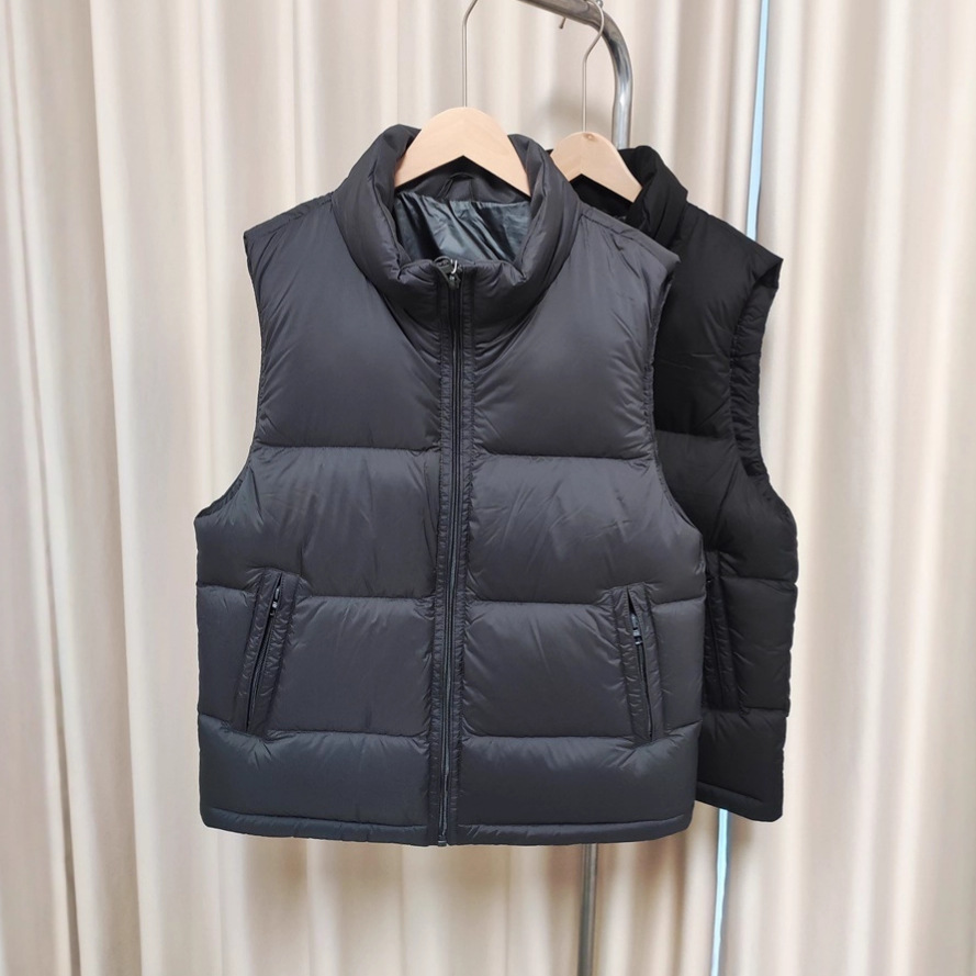 90% White Duck down 2025 High-Quality Stand Collar Men's down Vest Autumn and Winter New Thickened Vest with Zipper Pockets for Outerwear