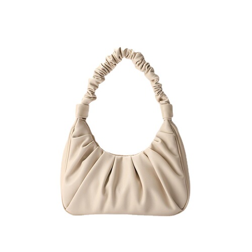 French niche fashion ins popular shoulder bag with magnetic buckle pleated armpit bag dumpling cloud bag handbag for women