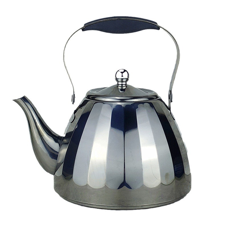 Tetera de acero inoxidable con estilo bohemio, ideal para té y restaurantes