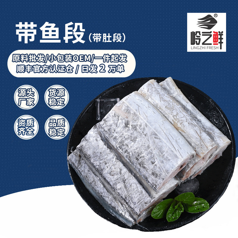 Jintailing Fresh East China Sea Hairtail Fish Segments, Large Mid-Sections, Head and Tail Removed, Thick Meat, Fresh and Tender Seafood Raw Material Wholesale Jintailing Fresh East China Sea Hairtail Fish Segments, Large Mid-Sections, Head and Tail Removed, Thick Meat, Fresh and Tender Seafood Raw Material Wholesale