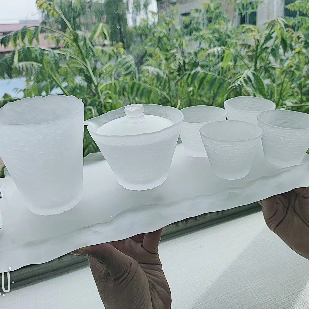 Taza de té de vidrio Kung Fu set de té resistente a altas temperaturas estilo japonés hogar taza de té de alta calidad