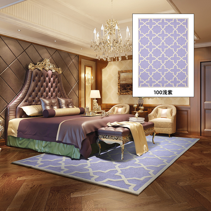 Fábrica de fuente alfombra de alta gama de sala de estar lana doméstica estudio dormitorio mantas de cama resistente a la suciedad fácil de cuidar personalizado