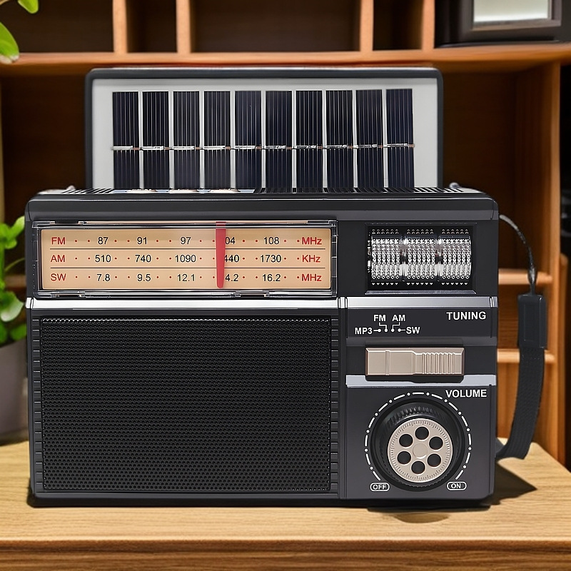 Nuevo MD-979S Panel solar portátil Bluetooth Audio Radio de antena multifunción portátil para exteriores