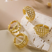 �Ĺ� �ο����ͭ��18K���ʯ����ָ��ŮINSС�ڸ��԰ٴ�ڽ�ָ