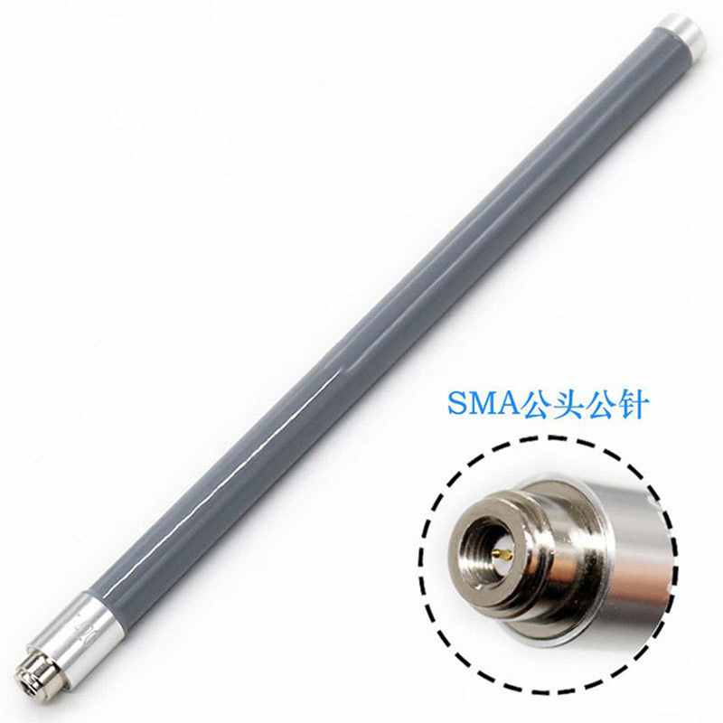 工厂批发30CM UWB超宽频3.7G-4.2G玻璃钢天线带SMA接头喷漆灰色