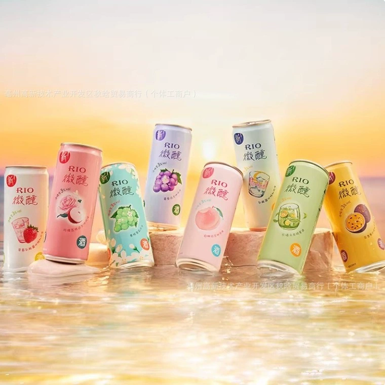 Pre-mixed cocktail tipsy 3 degrees green tea jasmine flavor 330ml canned fruity tea wine women's low alcohol wine wholesale