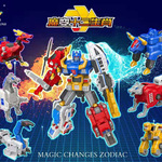 星宝魔变十二生肖变形动物战车战甲合体机器人金刚玩具狗牛龙猴马