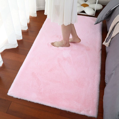 Mat, Balcony Living Room Coffee – Car Carpet - light-pink-2cm-imitation-rabbit-fur-5080cm