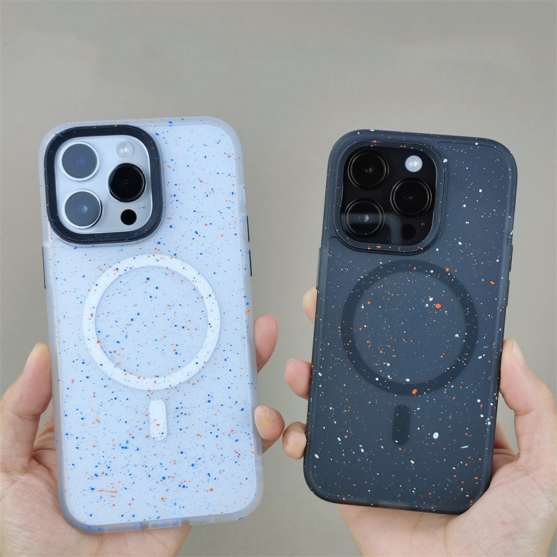 iPhone16Pro Max phone case 15 splash ink magnetic magsafe for 14Pro Apple 13 protective cover