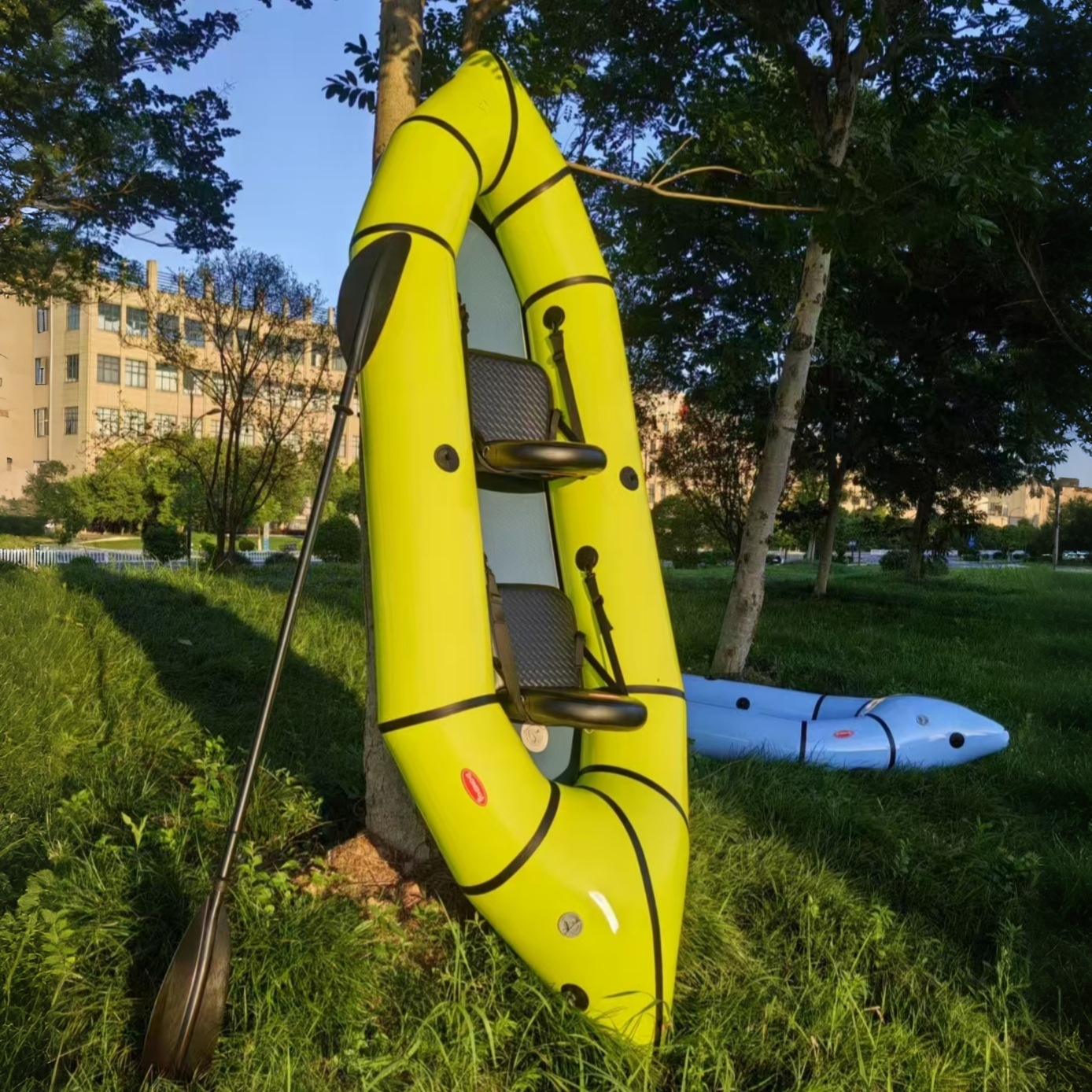 Tpu Kayak Rubber Boat Lightweight Backpack Boat Pvc Canoe Brushed Bottom Pocket Boat Inflatable Boat