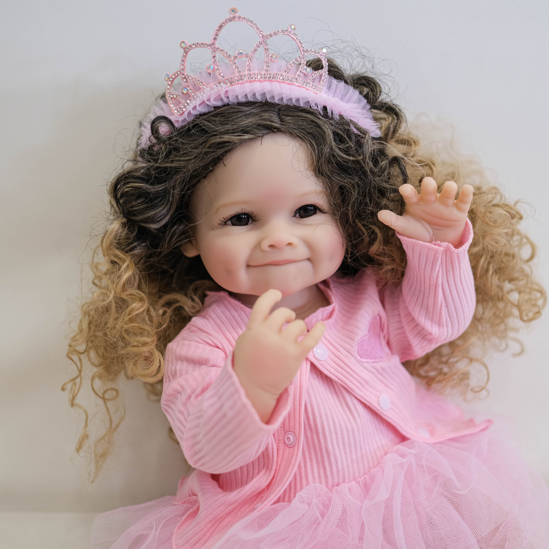 Muñeca NPK de silicona de 55 cm, muñeca Raya reborn, bebé con hoyuelos, transfronteriza, OZON