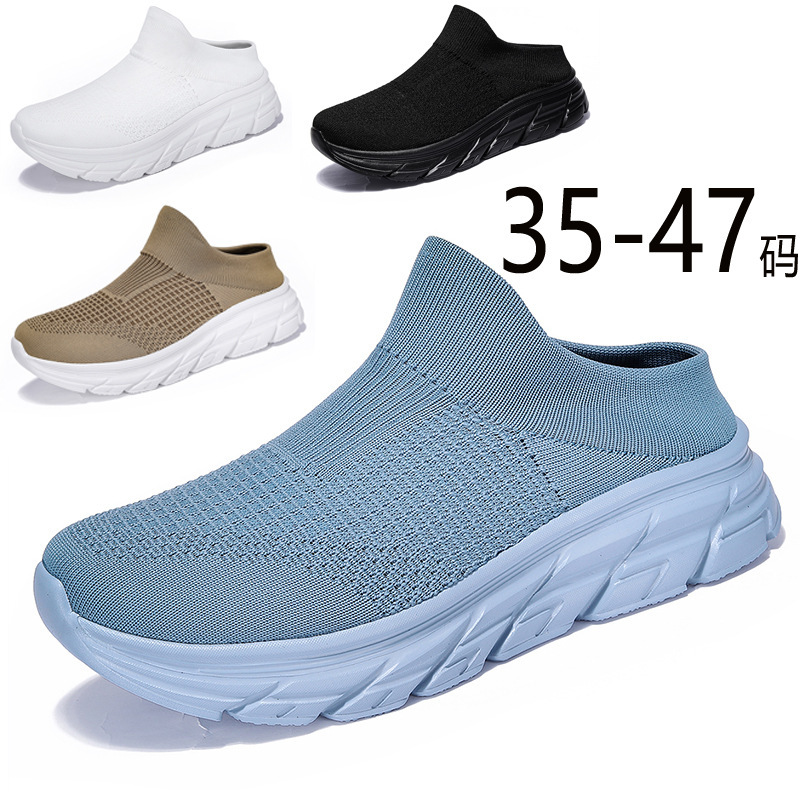 Mules Deportivos para Hombre Talla 46-47 de Tejido Volador y MD Transpirable para Ocio