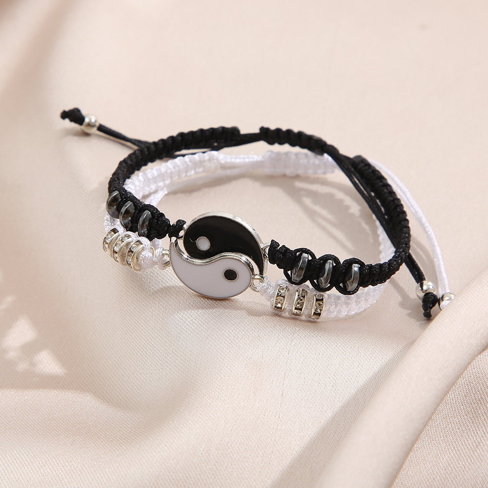 Creative Devil's Eye Beads Tai Chi Woven Bracelet 2-piece Set display picture 4