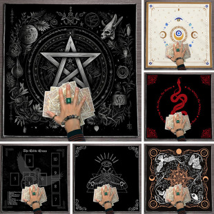 Tarot Tablecloth Altar Cloth Tarot Tablecloth Tarot Table Mat Moon Phase Flannel Tablecloth