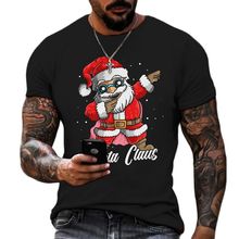 【一件包郵】聖誕老人新款2022聖誕男式T恤男式3D打印短袖T恤