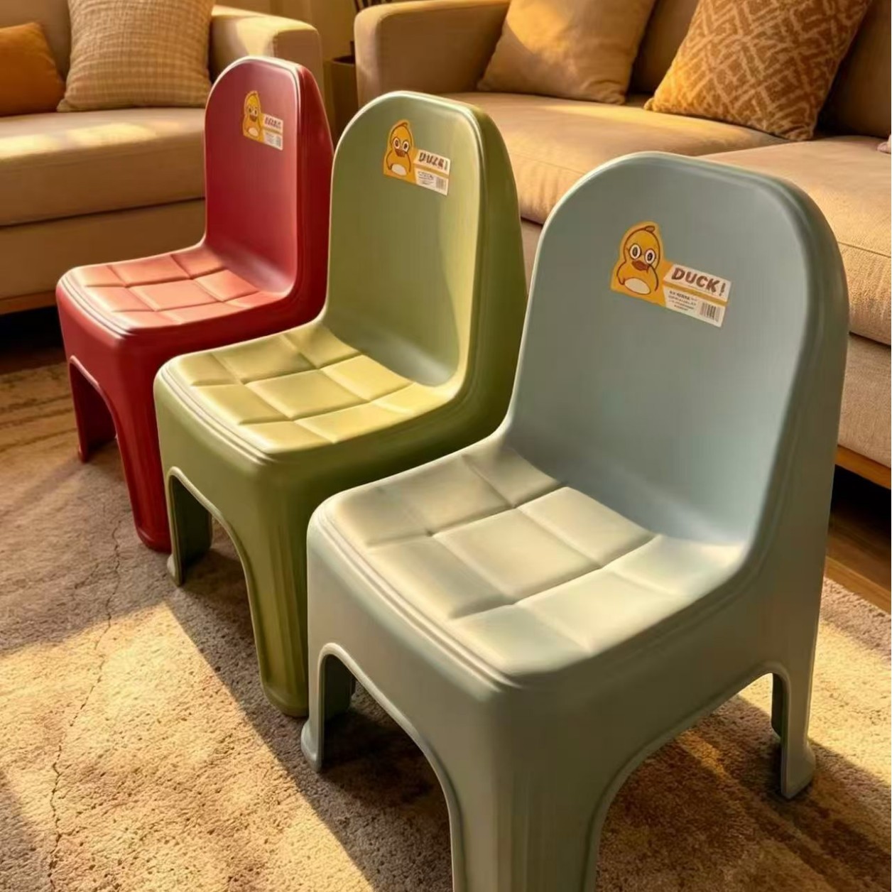 Kindergarten Baby Chair Children's Thickened Non-slip Backrest Stool Adult Backrest Stool Cartoon Stool Learning