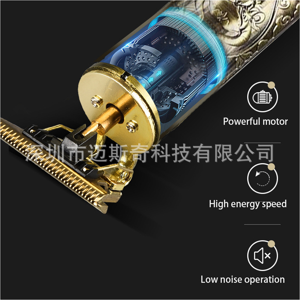 USB可充电T9秃头理发器电动理发器无绳剃须刀修剪0毫米头发修剪器