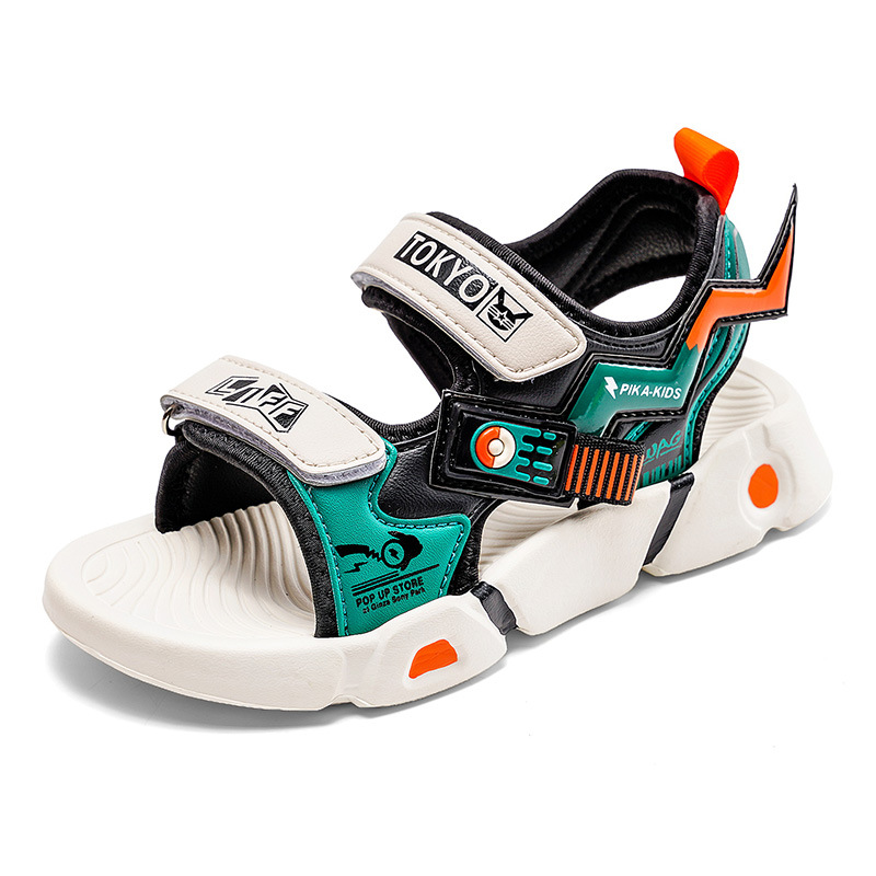 Sandalias para niños 2024 zapatos para niños transpirables de verano zapatos de playa para niños pequeños de suela blanda para niños grandes