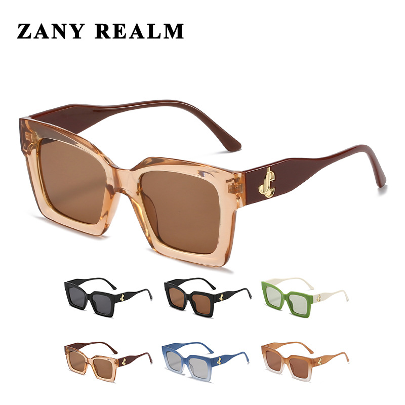 Gafas de sol cuadradas con montura de color degradado, gafas de sol de calidad para comercio exterior transfronterizo, resistentes a la radiación, suministro directo de fábrica.