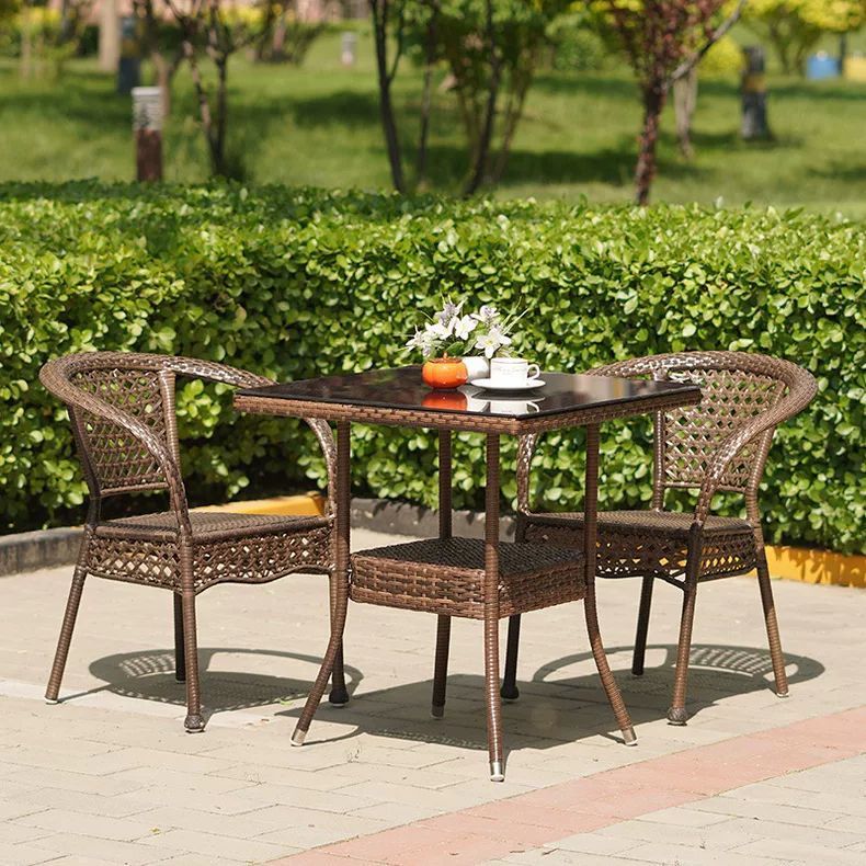 의자 2개 + 2층 사각 테이블 90개 [쿠션 무료]