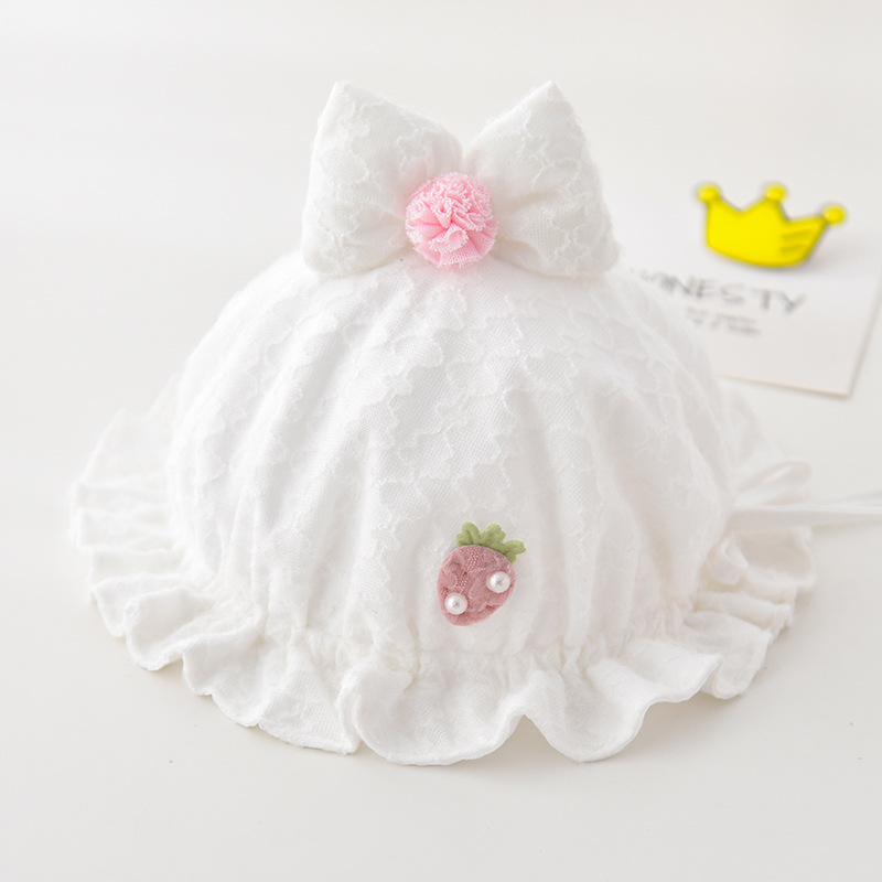 Sombrero de bebé primavera y otoño delgado sombrero de pescador 0 junio pequeño mes de edad bebé sombrero de sol gorro de bebé lindo sombrero de feto recién nacido