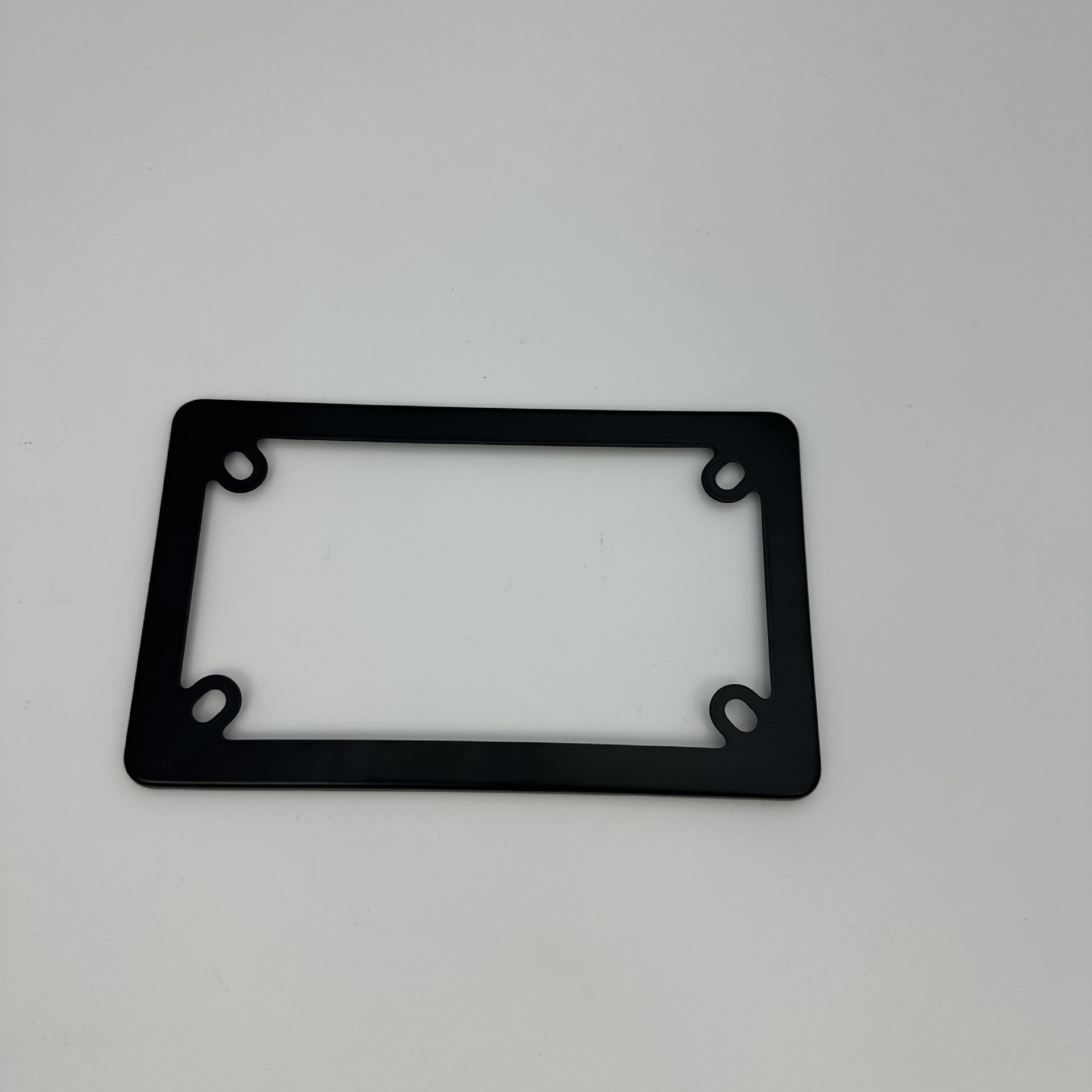 Cross-border US-standard black stainless steel motorcycle license plate holder, thickened US-standard motorcycle license plate frame