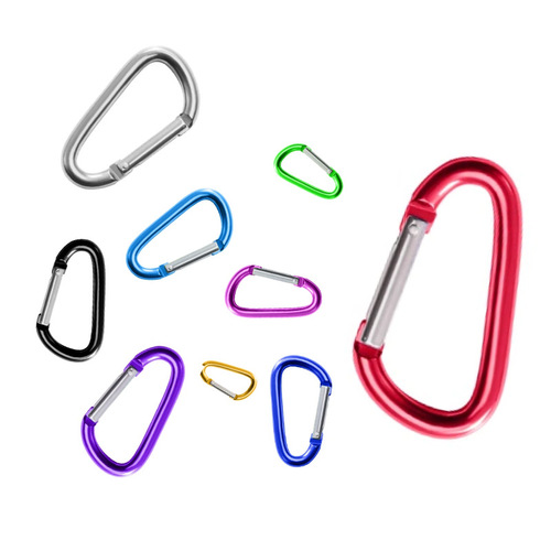 Type D climbing carabiner #4 5 6 7 8 10 Outdoor metal aluminum alloy climbing hook water bottle webbing backpack buckle