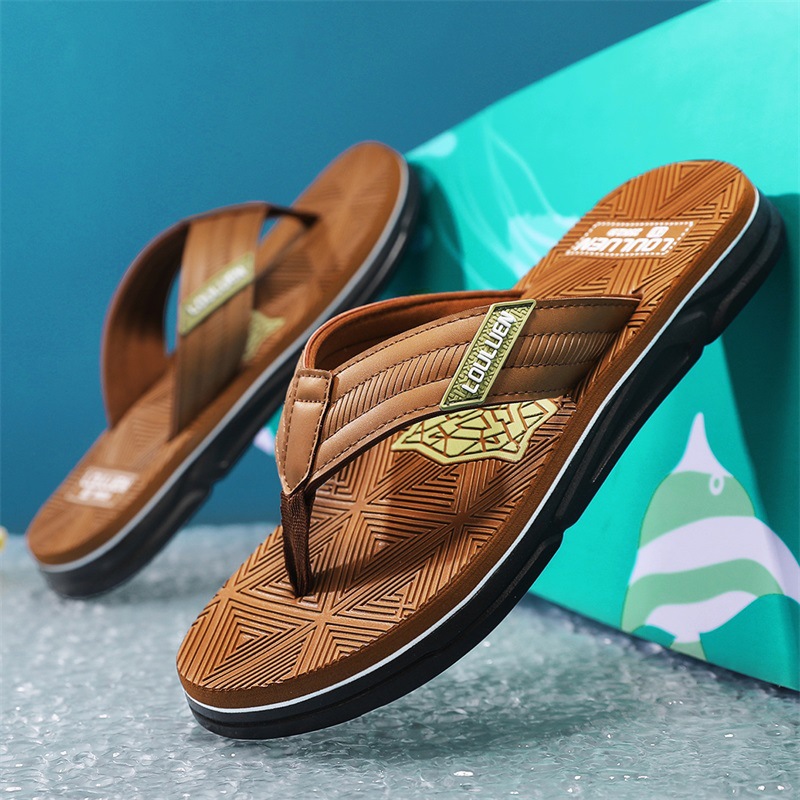 Cross-border 2025 verano nuevo estilo chanclas para hombres chanclas casuales zapatillas para hombres sandalias de playa antideslizantes