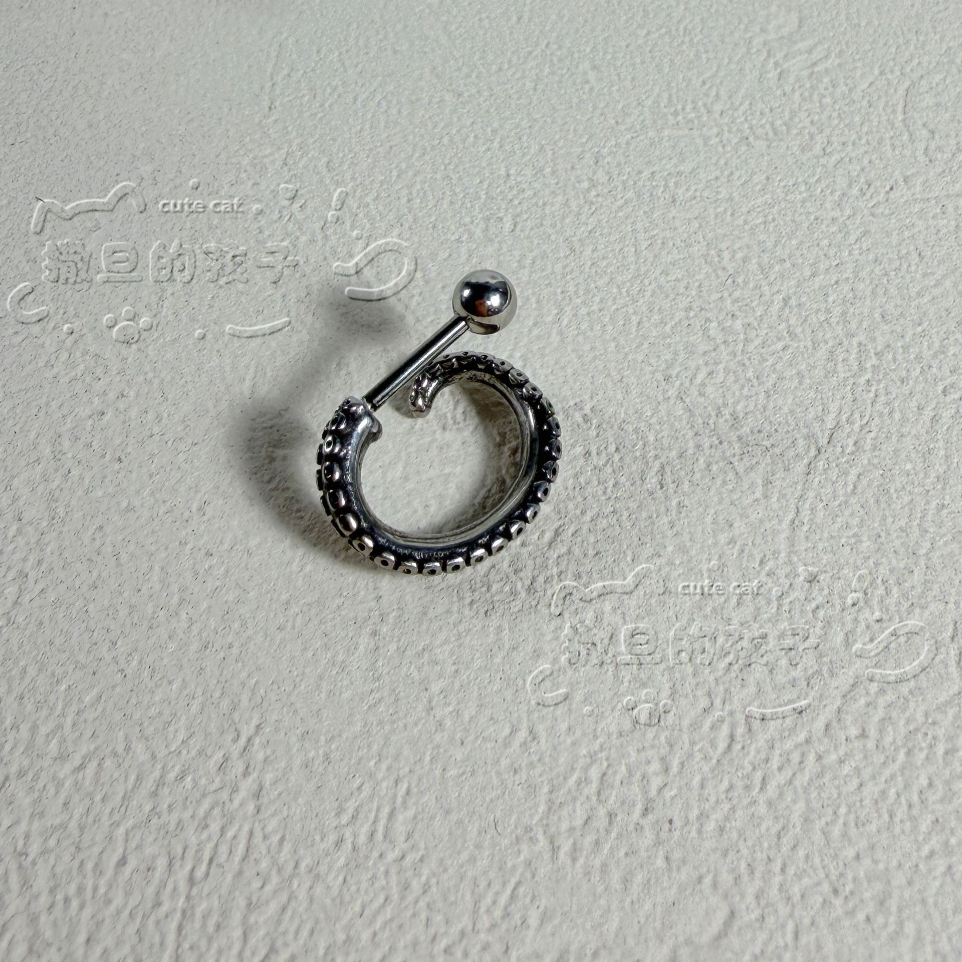 Labret piercing jewelry detail image