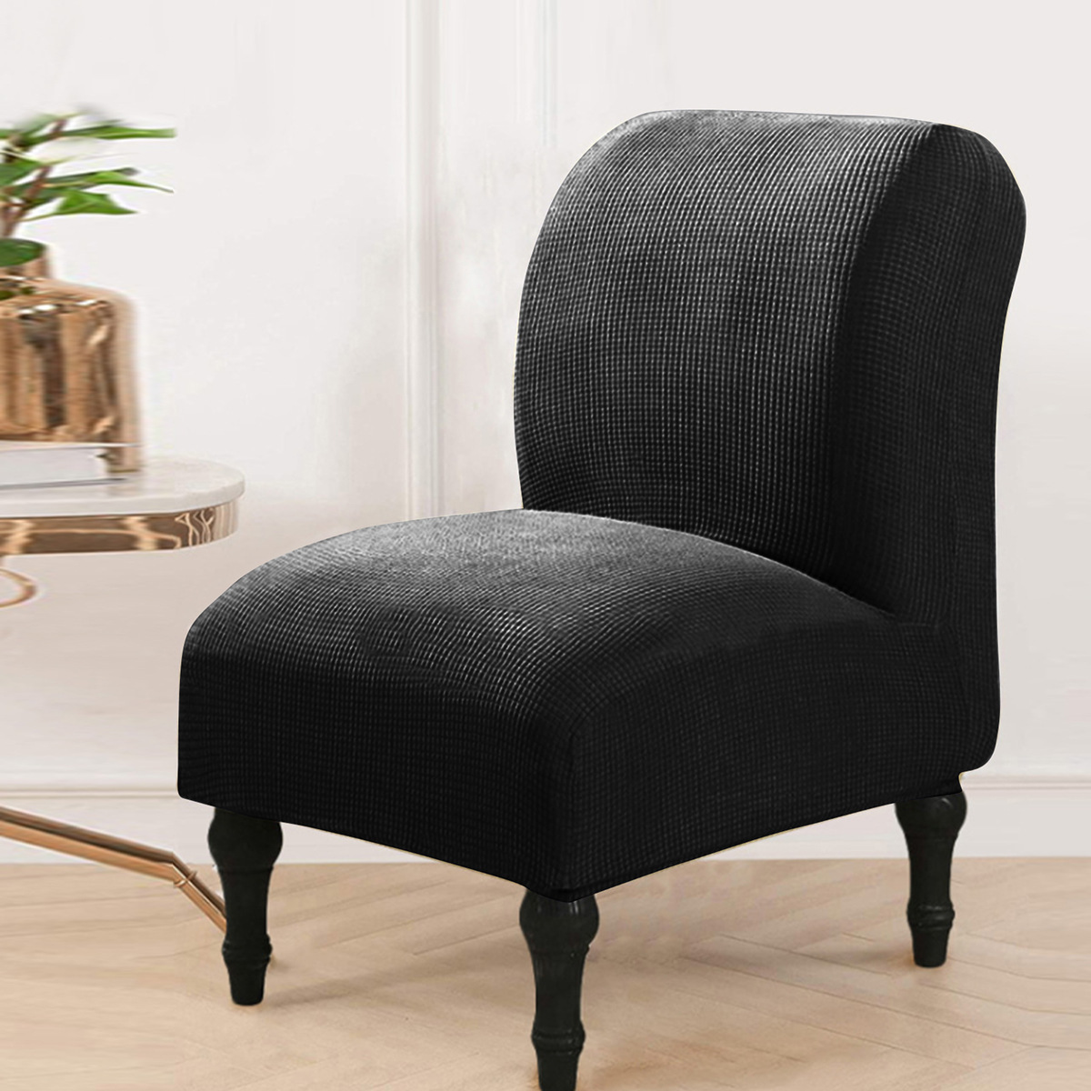 Transfronterizos sólidos elásticos de terciopelo tablilla gruesa general hotel una sola persona sin reposabrazos sofá tablilla gruesa